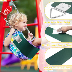 Swing Seat 30in Metal Triangle Ring Heavy Duty 300lb Outdoor Green – US