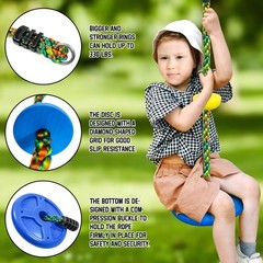 Tree Swing for ,Climbing Rope with Platforms,Disc Swing Seat Set Outdoor Play…