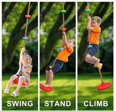 2 piece lot – SUNCITY Swing Set – Seat Swing w/Tree Climbing Rope Swing