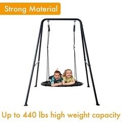 Metal Frame Full Steel Swing Stand, Hold up to 440 lbs, Outdoor or Indoor Han…