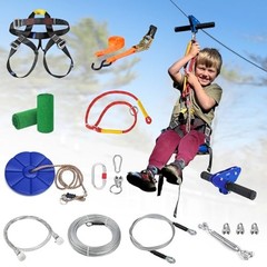 Backyard Zipline CTSC Kids Adults Stainless Steel Spring Brake