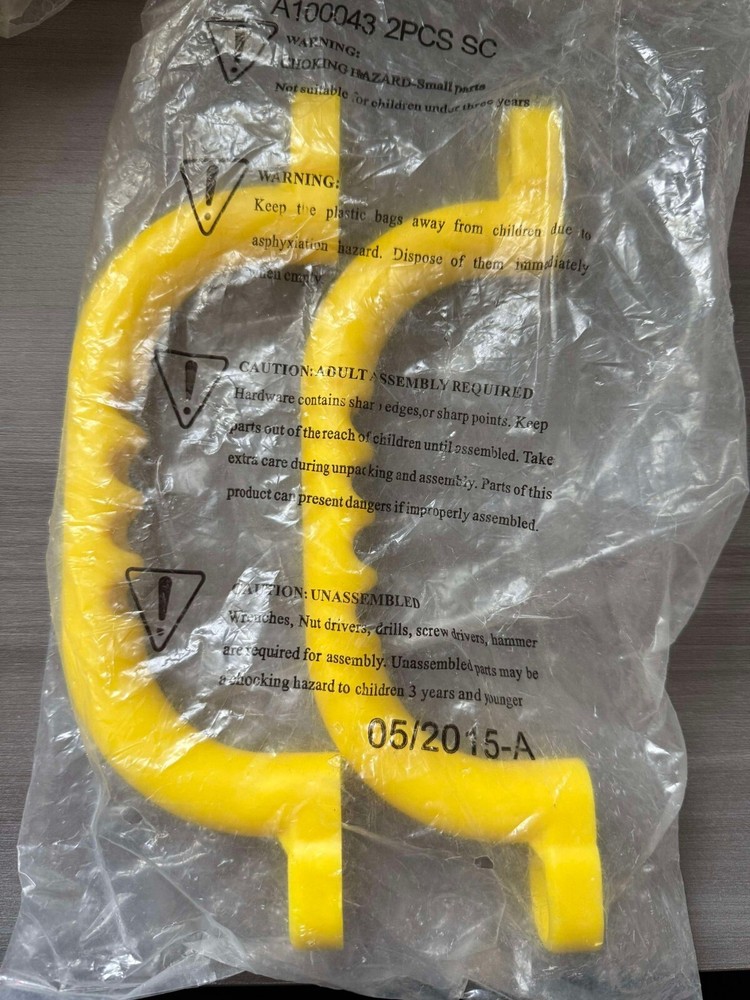 Play Platoon Playground Safety Handles Yellow Grab Handle Bars 2 Pack