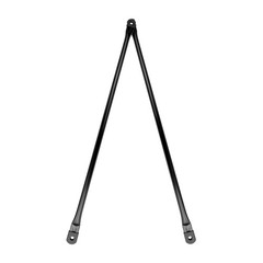 81.5cm Matte Black Replacement Metal Rods for Garden Swing Seat (2-Pack)