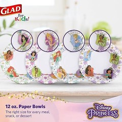 for Kids Disney Princess Disposable Paper 12 Ounce – 40 Count Multicolor