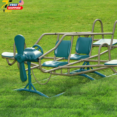 Kids’S Ace Flyer Metal Teeter Totter Green and Brown 90135
