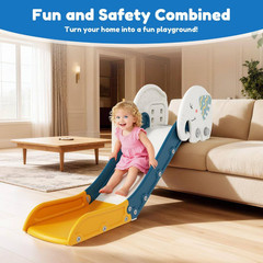 Adjustable Toddler Couch Slide, Adjustable Height Indoor Slide with HDPE Non-Sli