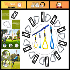 Upgraded 2” Slackline Quick Buckle – Easy Install, No Tearing, Obstacle Course A