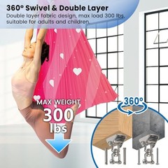 2-Layer Safe 360° Swivel Sensory Swing for Kids Adults Pod Swing Pink Dream
