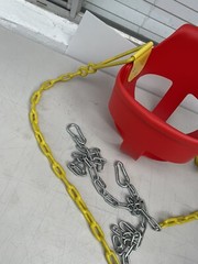 Toddler Swing Seat 3.0 with Finger Grip, Plastic Red High Back Full Bucket