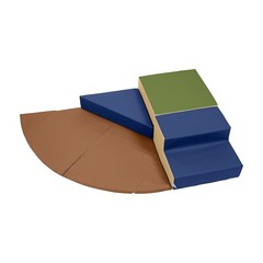 ECR4Kids SoftZone Adventurer’s Summit Step, Corner Climber, Earthtone, 4-Piece