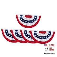 5 Packs American Bunting Flags Outdoor 3×6 5 pcs-3×6 buntings(Not Embroidered)