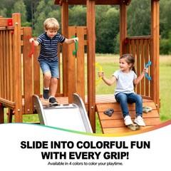 8Pcs Kids Playground Safety Handles -Swing Set & Climbing Frame Hand Grips, M…