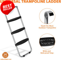Universal Trampoline Ladder Slide Kit 3 Steps Wide Slide Ladder for Kids US