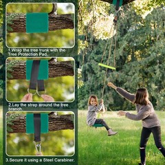 Kids Tree Swing with Monkey Bar Disc Swing Rope Swing Set Accessories Playground