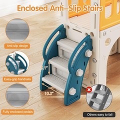 9 in 1 Indoor Slide for Toddler – Freestanding Baby Slide, Playground Slide, Bus