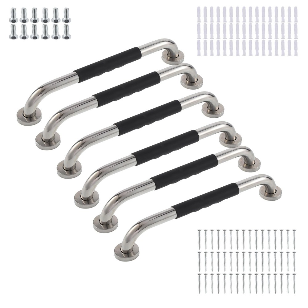 AIHSUMC 16 Inch Metal Playground Handles, 6 Pack Heavy Duty Grab Bars with No…