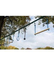 Ninja Obstacle Course 7 Obstacles Monkey bars Swing Rings 36’ Slackline Into Kit