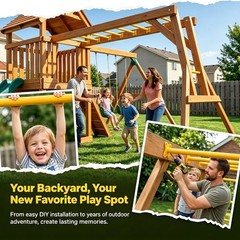16.5″ Heavy Duty Steel Monkey Bars – 10 Pack Metal Ladder Rungs for Swing Set, C