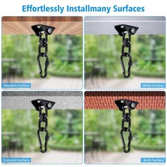2-piece Heavy-Duty 360 Degree Rotating Swing Installation kit, Swing Hook Fix…