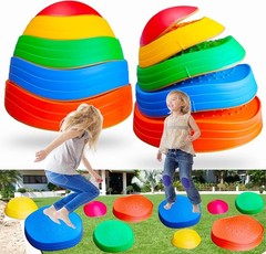 Lightweight and Stackable Kids’ Stepping Stones – 10 PCs for Play & Learning