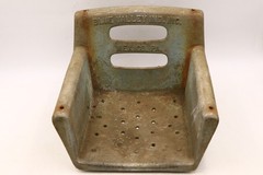 Vintage Metal Playground Swing Seat ~13x13x9″ Blue Valley Ind Mexico PA #1