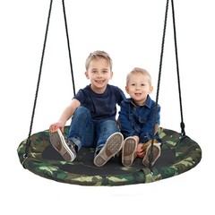 40 In Flying Saucer Tree Swing Outdoor Play Set Adjustable Ropes Gift For Kids