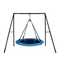 440lb Metal Swing Set Heavy Duty Frame Stand Backyard Kids & Adult w/40″ Swing