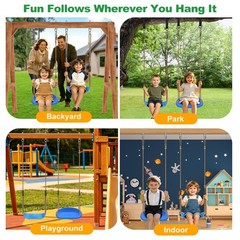 SELEWARE 2pk Blue Heavy Duty Swing Seats w/Rope for Kids/Adults Indoor/Outdoor
