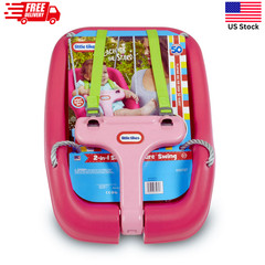 Little Tikes 2-in-1 Snug & Secure Swing High Back Magenta Baby Toddler Seat