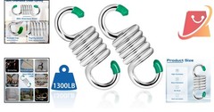 2Pack Porch Swing Springs Heavy Duty Stainless Steel Rust Resistant 1300lb