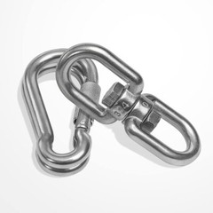 2+1 Heavy Duty 304 Stainless Steel Swivel Ring Double Ended Swivel Eye Hook With