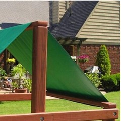 Easy Installation Swing Set Roof Canopy 52×90 Inches – Green Outdoor Shade Cover
