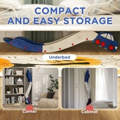 Toddler Slide for Bed, Sofa, Extra Length, Easy to Assemble, Blue