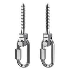 Heavy Duty 304 Stainless Steel Swing Hangers Set of 2, 180° Rotation Porch Sw…