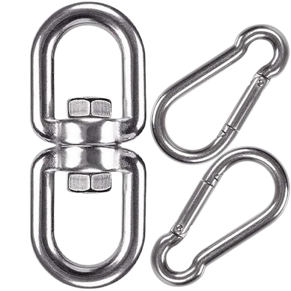 Swing Swivel, Heavy Duty 304 Stainless Steel Double Ended Hanging Eye Hook Ha…