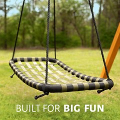 Gorilla Playsets 04-0030-Bk/G/Bk Chill N Swing Nylon Rope Nylon Multi-Child