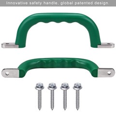SELEWARE Set of 4 Safety Playground Handles, Metal Grab Bars with Finger Inde…