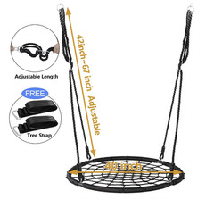 SUPER DEAL 40″ Spider Web Tree Swing with 71″ Rope, 660 lb Capacity