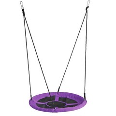 40″ Waterproof Saucer Tree Swing Set Outdoor Round Swing for Children Purple