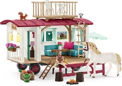 Schleich Horse Club – 113PC Interactive Camping Trip – Car and Camper Caravan Pl