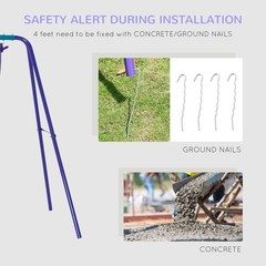 Children’s Playground Set, Adjustable Ropes with Metal Frame for Stability