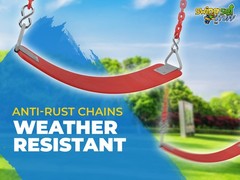 SWING SET STUFF INC COMMERCIAL POLYMER SEAT WITH 5.5 FT COATED CHAIN (RED) 0316