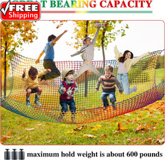 Climbing Cargo Net, 6.5′ X 9.8′ Double Layers Playground Safety Net, Kids Backya
