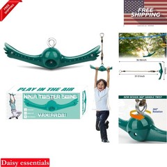 Kids Ninja Spin Toy Swing 360° Handle Twist for Playground Backyard Fun Green