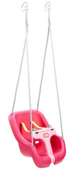 Little Tikes 2-in-1 Snug Secure High Back Swing Magenta Toddler