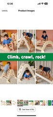 SPARK & WOW Activity Gym – 3-Piece Indoor Climber – Solid Wood – Gross Motor