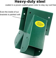 Strong A-Frame Swing Set Brackets with Mounting Hardware – 2 Pack Green