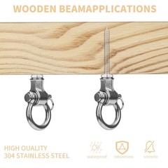 Heavy Duty Swing Hangers 1500 LBS 304 Stainless Steel – 180° Rotation for Yoga