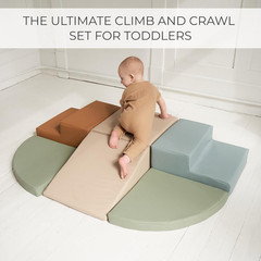 Fun Climbing Toy Set for Toddlers Aged 1-3 – Incl. Crawl through Tunnel & Pu-Lea