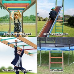 16 Inch 7 Colors Steel Monkey Bars Ladder Rungs Set for Backyards Playground …